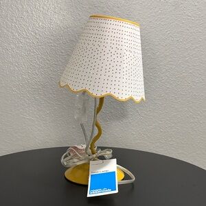 Room Essentials Yellow Lamp with White Polka Dot Shade
